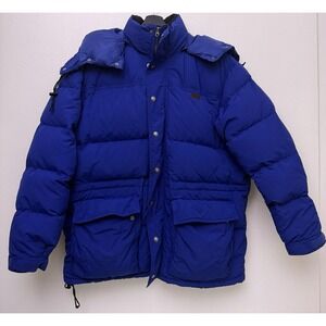 VTG Polo Ralph Lauren Men's Down Puffer Water Resistant Ski Removable Hood L